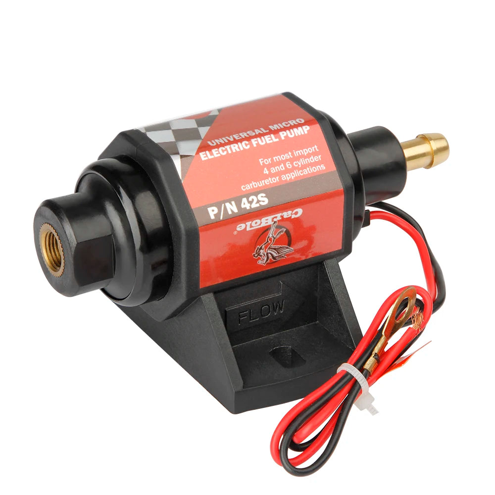Universal Micro Electric Fuel Gasoline Pump 2–3.5 PSI Low Pressure 42 GPH 12V