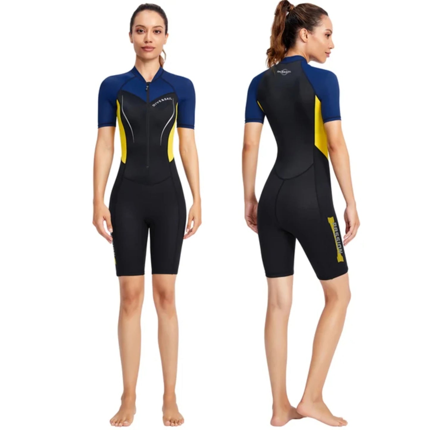 1.5MM Neoprene Wetsuit Men Women Short Sleeve Quick Dry Surfing Suit Beach Swimming Scuba Diving Suit Swimwear