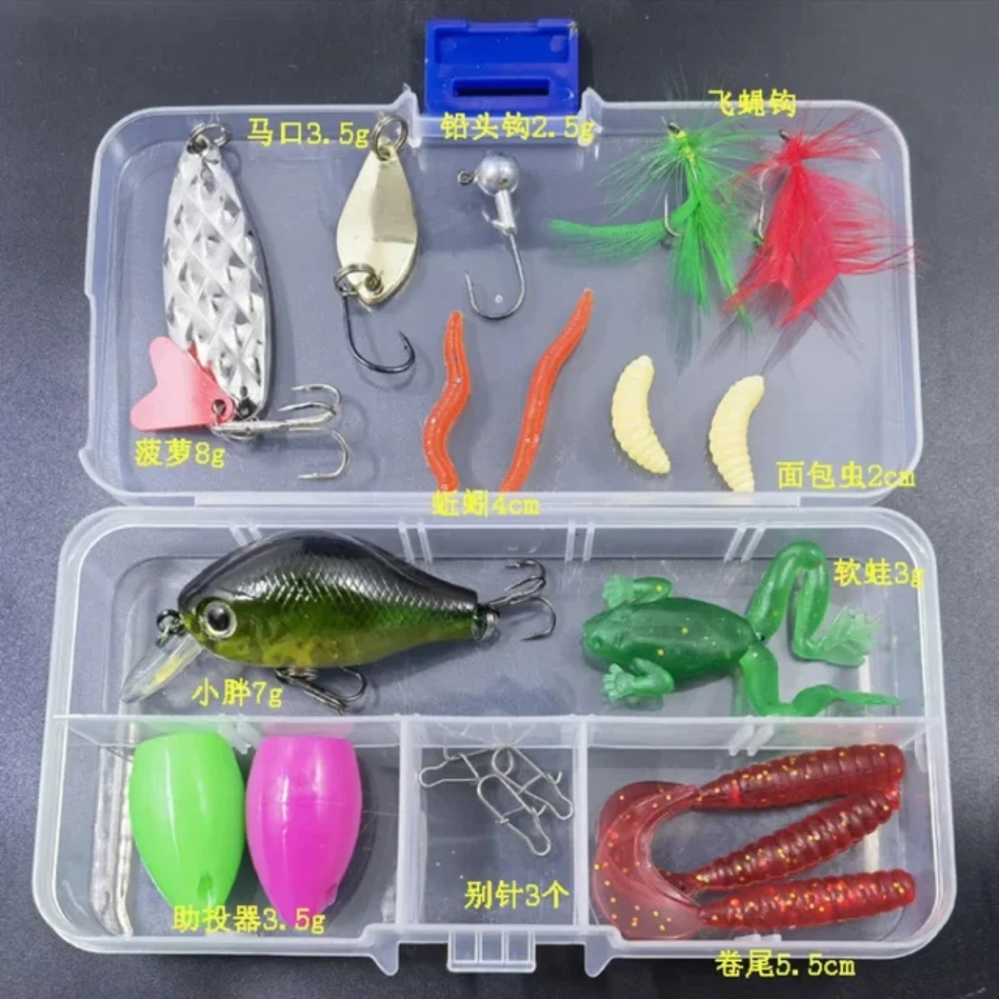 Big Mixed Fishing Lure Set Soft and Hard Bait Kit Minnow Metal Jig Spoon Tackle Accessories with Box Bass Pike Crank Tools
