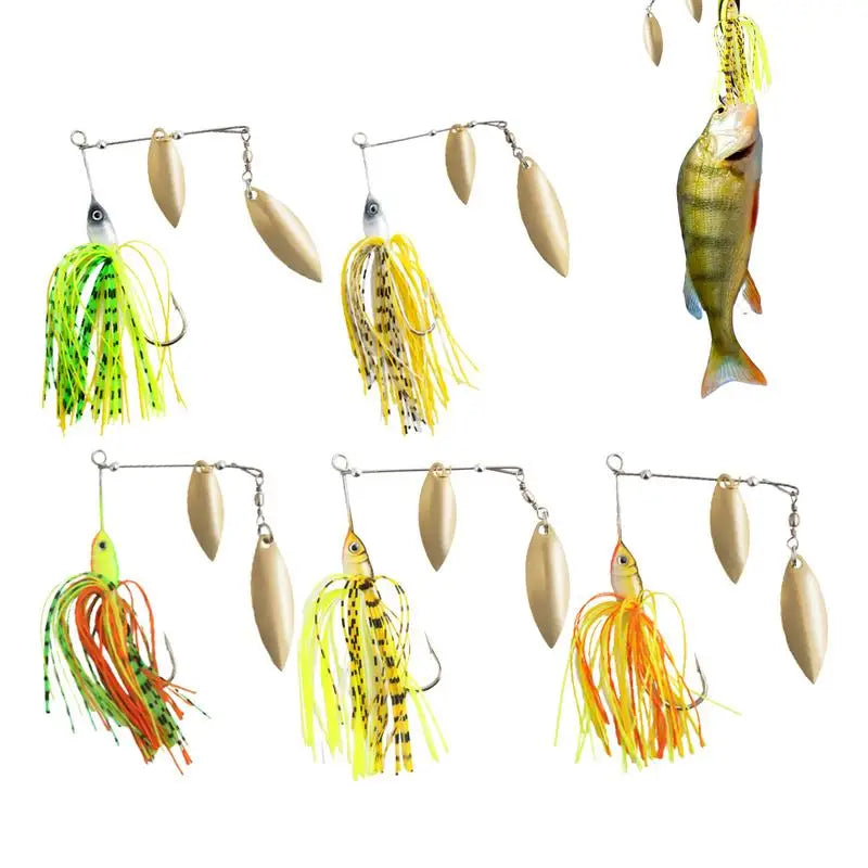 Baits Fishing Lures Bass Fishing Kit Bright Fishing Lures Baits Metal Jig Spinnerbait Hard Fishing Lures For Pike Salmon Walleye