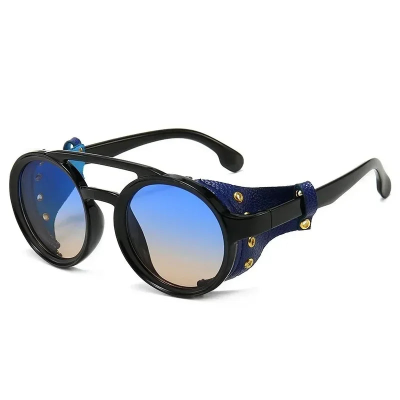 Vintage Retro Round Sunglasses for Mens Womens Cyber Punk Glasses Gothic Steampunk Sunglasses UV400 Glasses Oculos de sol Pesca