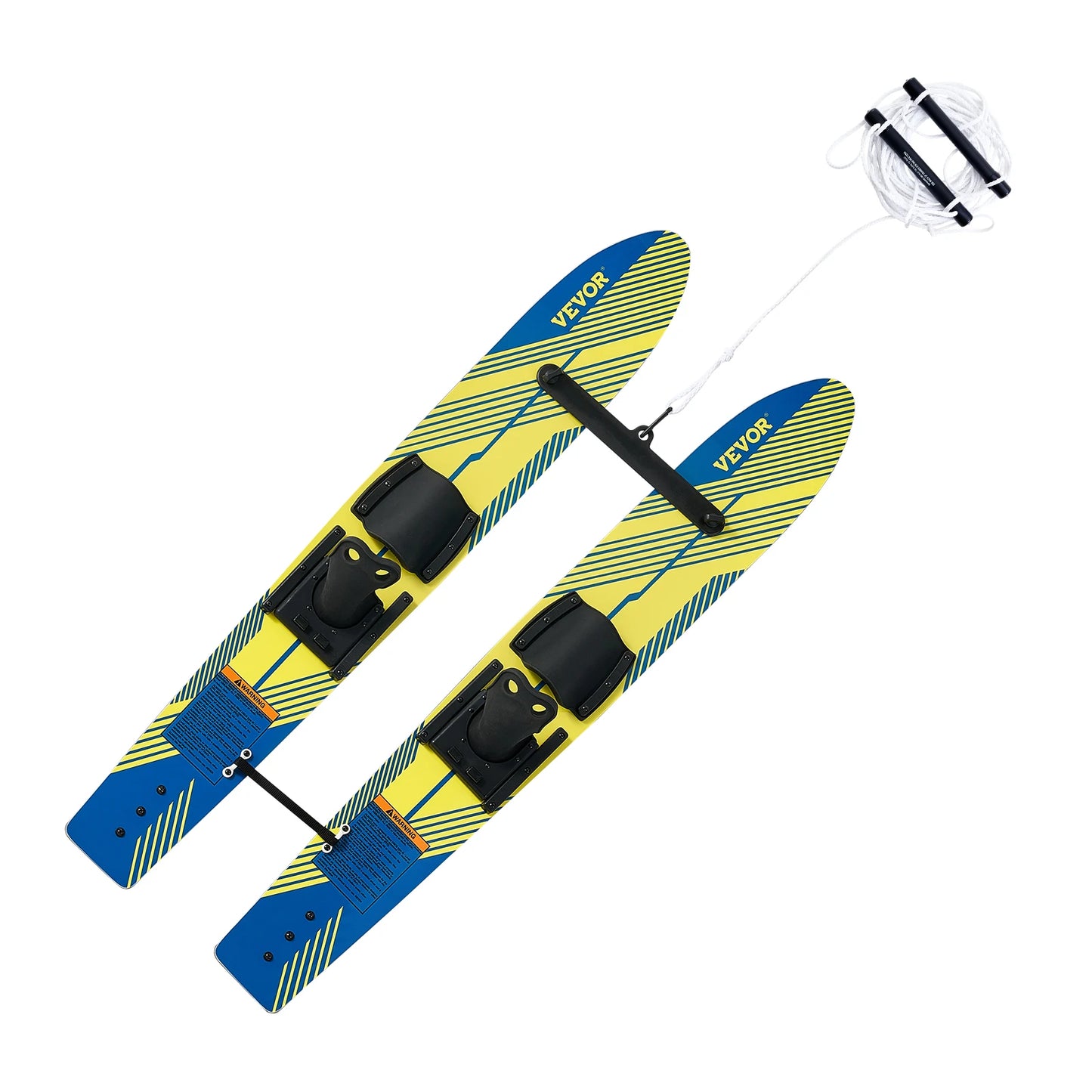 VEVOR Water Skis, Kids Water Ski Trainers with X-7 Adjustable Bindings, Double-Handle Rope & Removable Stabilizing Bar for Kids