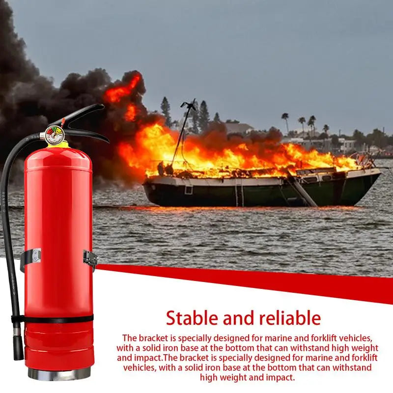 Boat Fire Extinguisher Bracket Heavy Duty Stainless Steel Fire Extinguisher Bracket Warehouses Factories Rustproof Hardware
