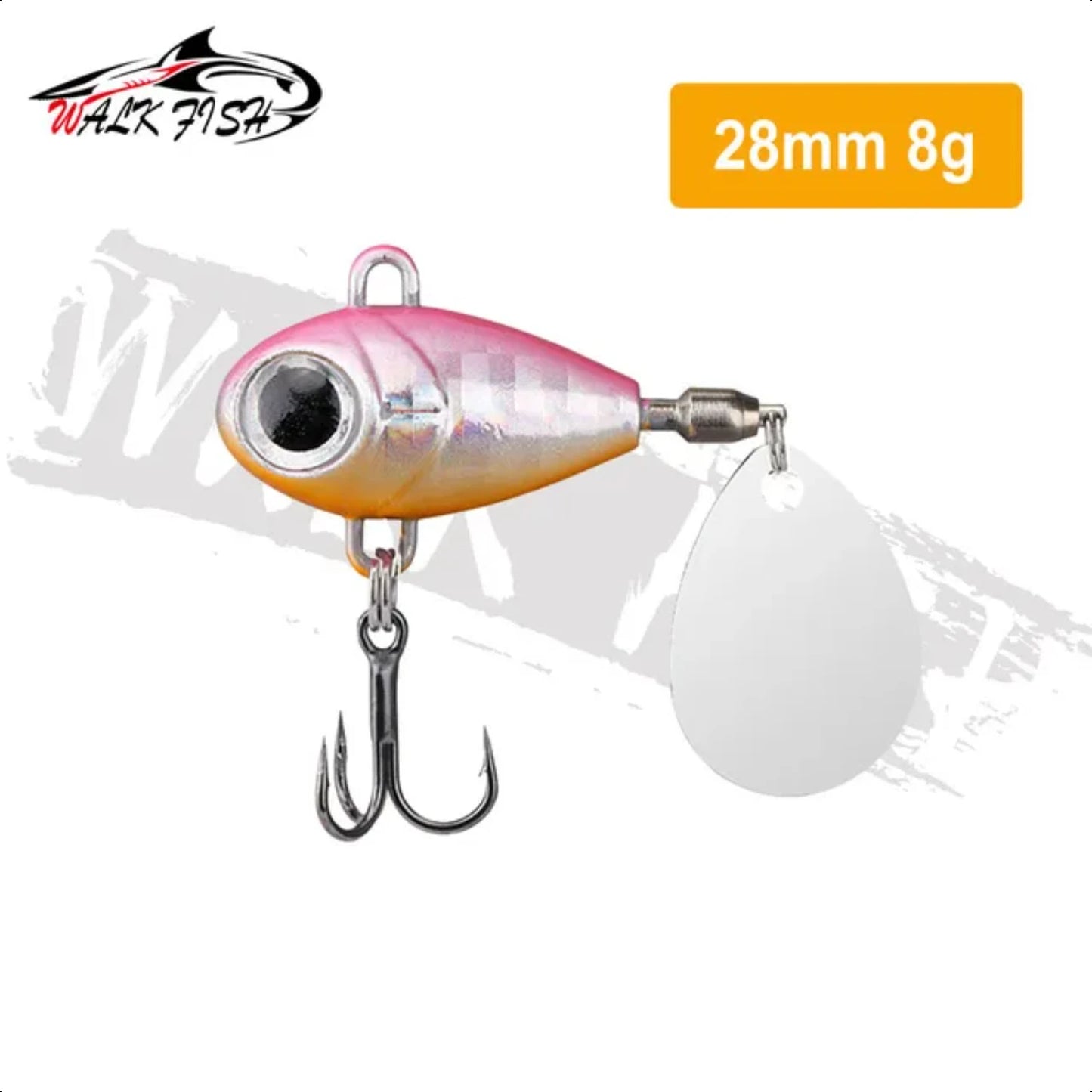 8g-13g Spinner Bait Sinking Metal Jig VIB Chatterbait Rotating Tail Vatalion Lure Sea Bass Carp Spoon Wobbler Buzzbait