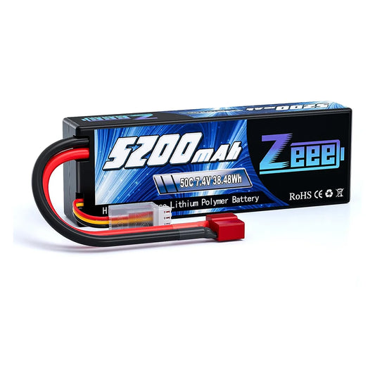 1/2units Zeee 5200mAh 7.4V 50C Lipo Batteries for RC Car 2S RC Lipo Battery with T Plug For RC Drone Car Truck Helicopter Boat