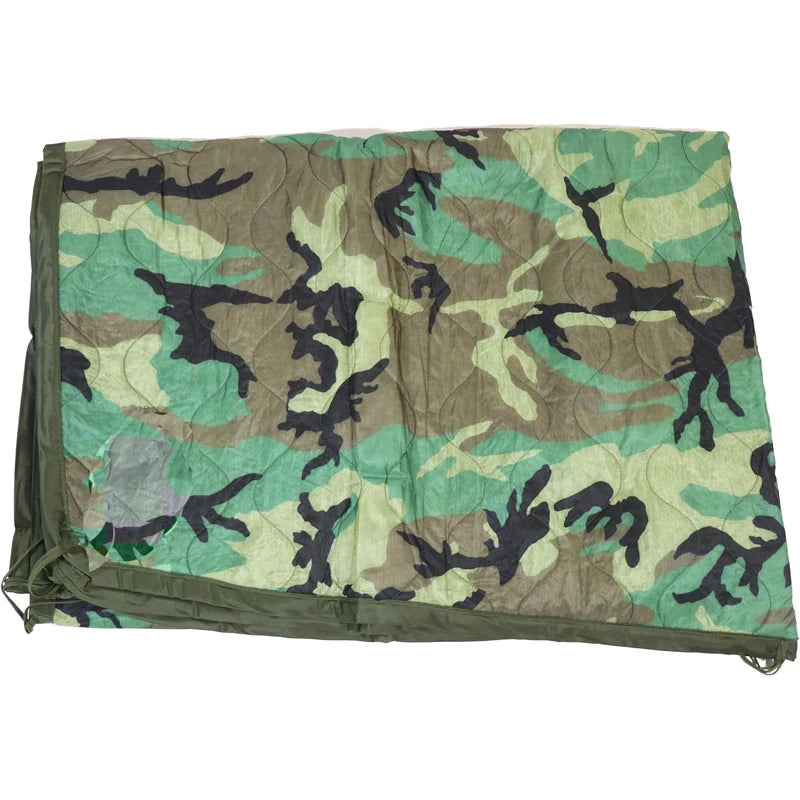 Military Army Camping Blanket Tactical Woobie Blanket Poncho Liner Lightweight Multifunctional All Weather Blankets Camping Gear
