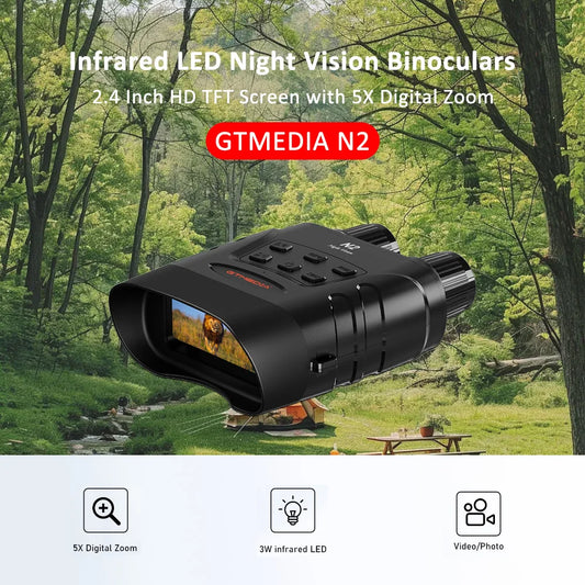 GTMEDIA N2 Infrared LED Night Vision Goggles Binoculars With Neck Strap Handheld Waterproof Telescope for Outdoor Camping Hiking