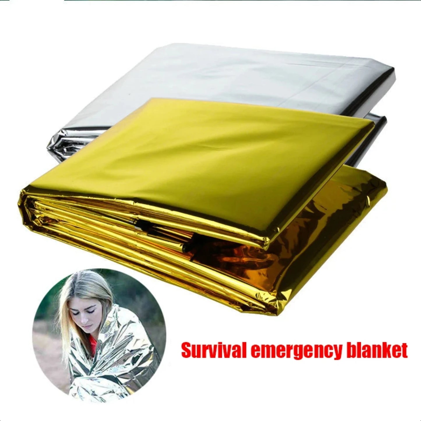 Must-Have Essential Windproof, Waterproof, Thermal, and Warm Emergency Blanket for Outdoor Camping, Hiking, and Military Rescue
