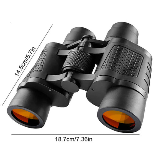 Outdoor 80X80 Binoculars, Long Range HD High Power Telescope With Optical Glass Lens for Hunting Travel - Enhanced Low Light Nig