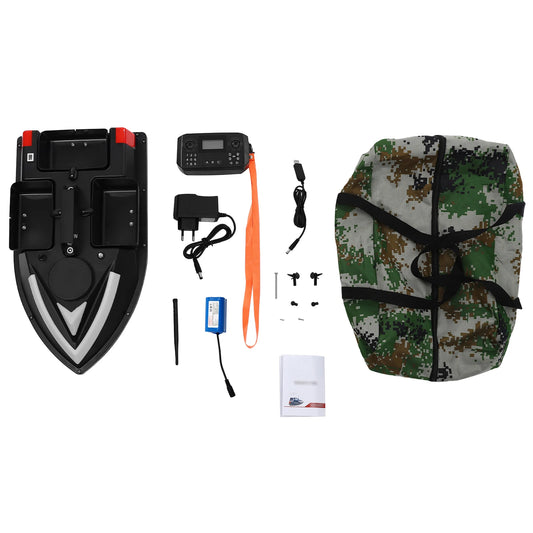 RC Fishing Bait Boat with Depth Sounder and GPS 3 Boxes Bait Boat Fishing Boat w/Remote Control Auto Return RC Fish Boat
