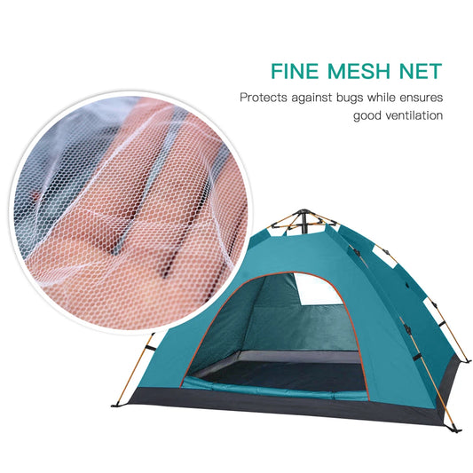 Pop Up Tent Water-resistant Portable Instant Camping Tent Outdoor Tent Polyester for 1-2 / 3-4 People Family Tent