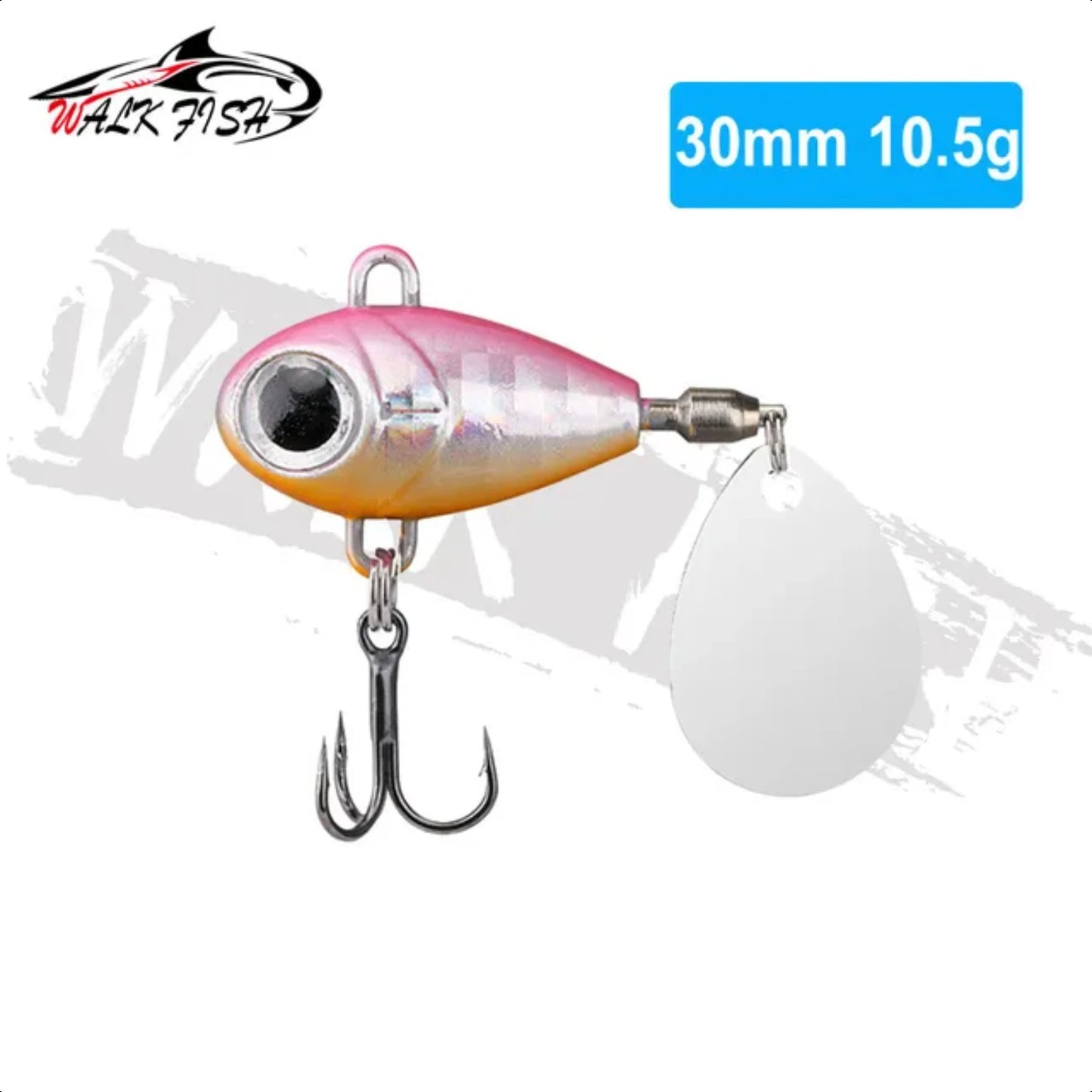8g-13g Spinner Bait Sinking Metal Jig VIB Chatterbait Rotating Tail Vatalion Lure Sea Bass Carp Spoon Wobbler Buzzbait