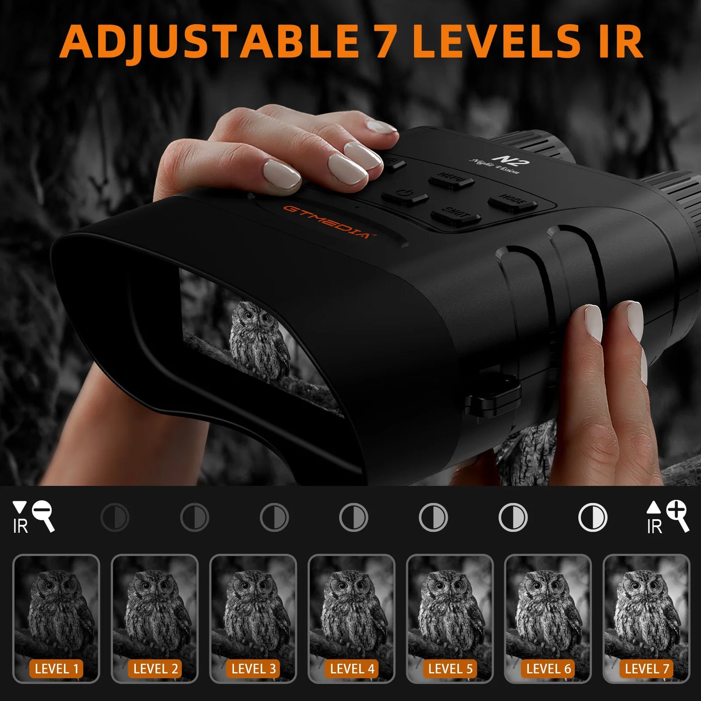 GTMEDIA N2 Infrared LED Night Vision Goggles Binoculars With Neck Strap Handheld Waterproof Telescope for Outdoor Camping Hiking