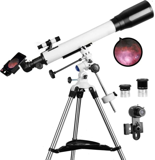 Telescopes 70mm Aperture and 700mm Focal Length Professional Astronomy Refractor Telescope for Kids and Beginners