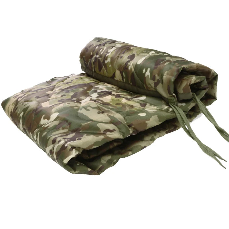 Military Army Camping Blanket Tactical Woobie Blanket Poncho Liner Lightweight Multifunctional All Weather Blankets Camping Gear