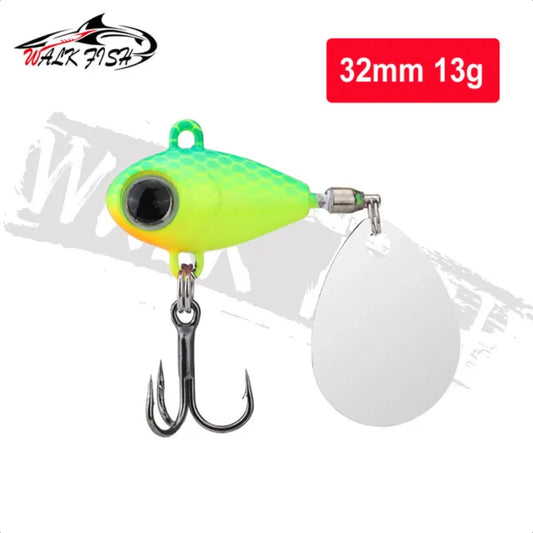 8g-13g Spinner Bait Sinking Metal Jig VIB Chatterbait Rotating Tail Vatalion Lure Sea Bass Carp Spoon Wobbler Buzzbait