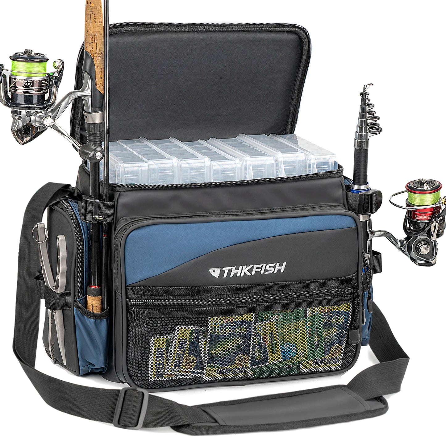 Fishing Tackle Bag PVC Waterproof Fishing One Shoulder Bags Packs Multifunctional Fishing Lures Storage Bags