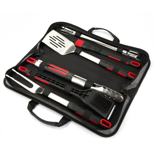 Expert Grill SS  BBQ Grill Tool Set 10 Pieces,Include Spatula,Tong,Fork,Brush and Skewers