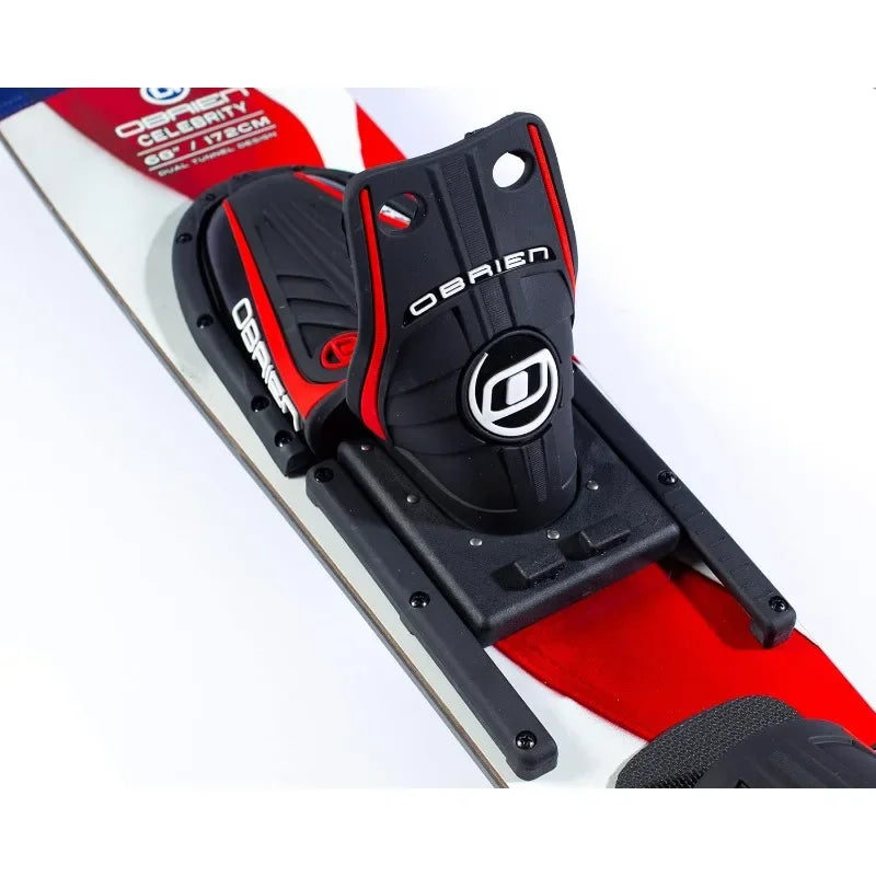 O'Brien Celebrity 68" Combo Waterskis Versatile Water Skis for All Levels with Adjustable X-7 Bindings & Durable Construction
