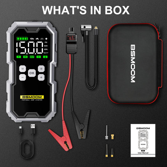 150PSI Air Pump Car Battery Emergency Boosters 7000A Car Jump Starter Power Bank Portable Starting Device Car Starter New