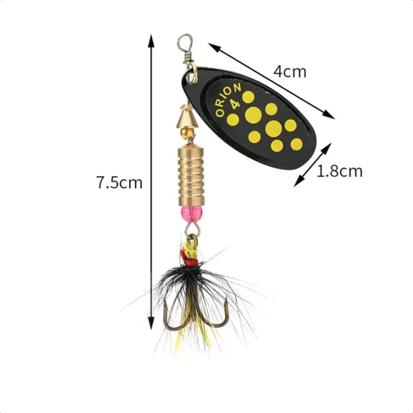Artificial Swimbait Bait Spinner Feather Treble  Fishing Lure Wobbler Trout Spoon Jig Fly Rotating Sequin Road Hook