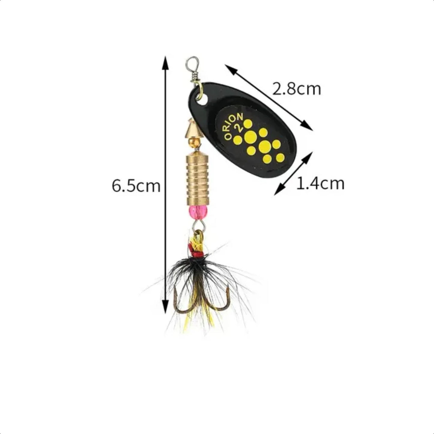 Artificial Swimbait Bait Spinner Feather Treble  Fishing Lure Wobbler Trout Spoon Jig Fly Rotating Sequin Road Hook