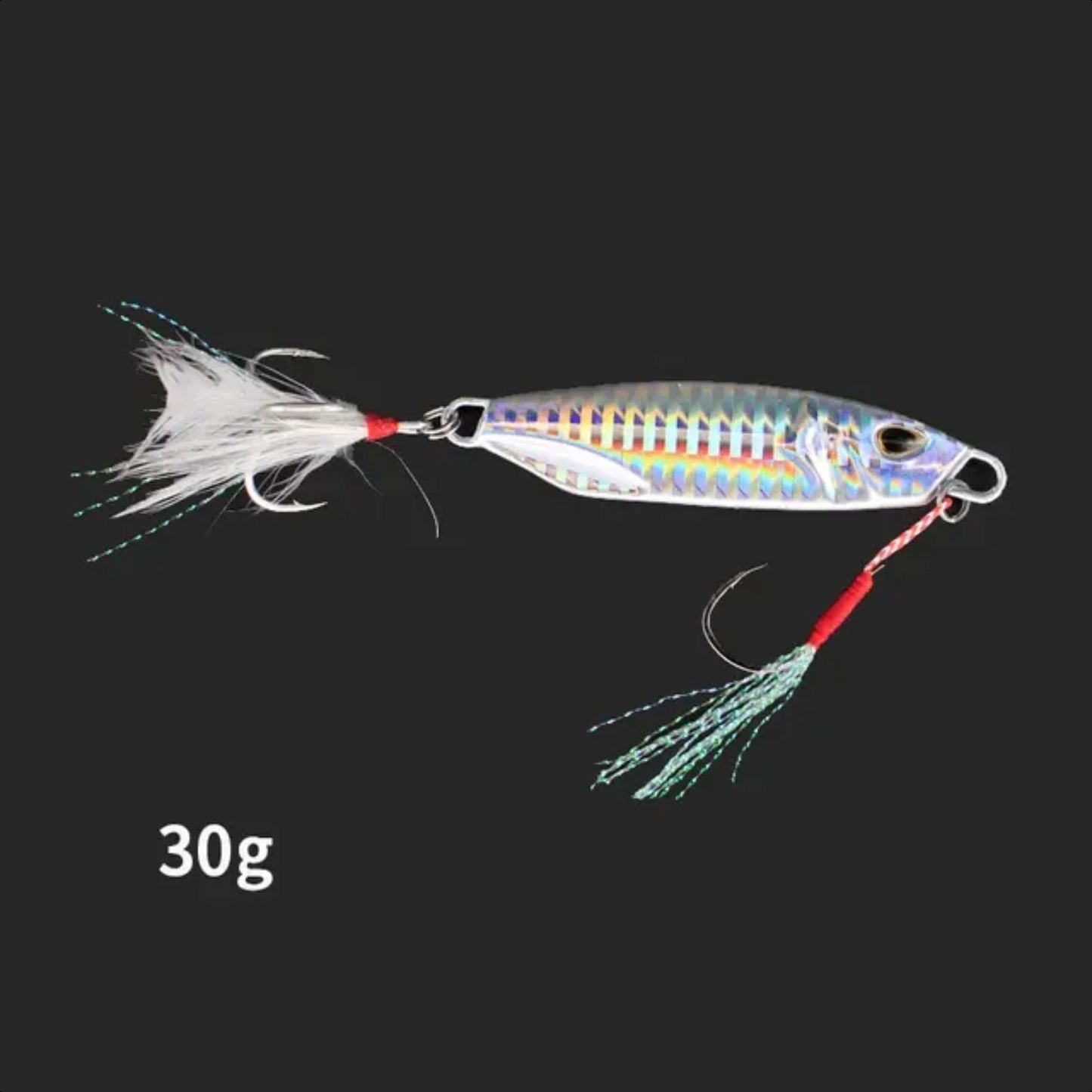 Metal Cast Jig Spoon Lure 20G 30G Artificial Bait Shore Slow Jigging Fishing Lures Super Hard Bass Fishing Tackle
