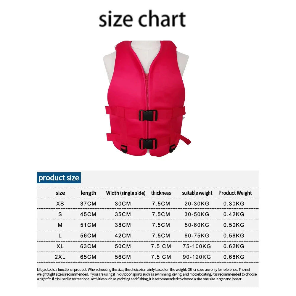 Adult Children Life Vest, Outdoor Water Safety Fishing Surfing Drifting Buoyancy Life Jacket
