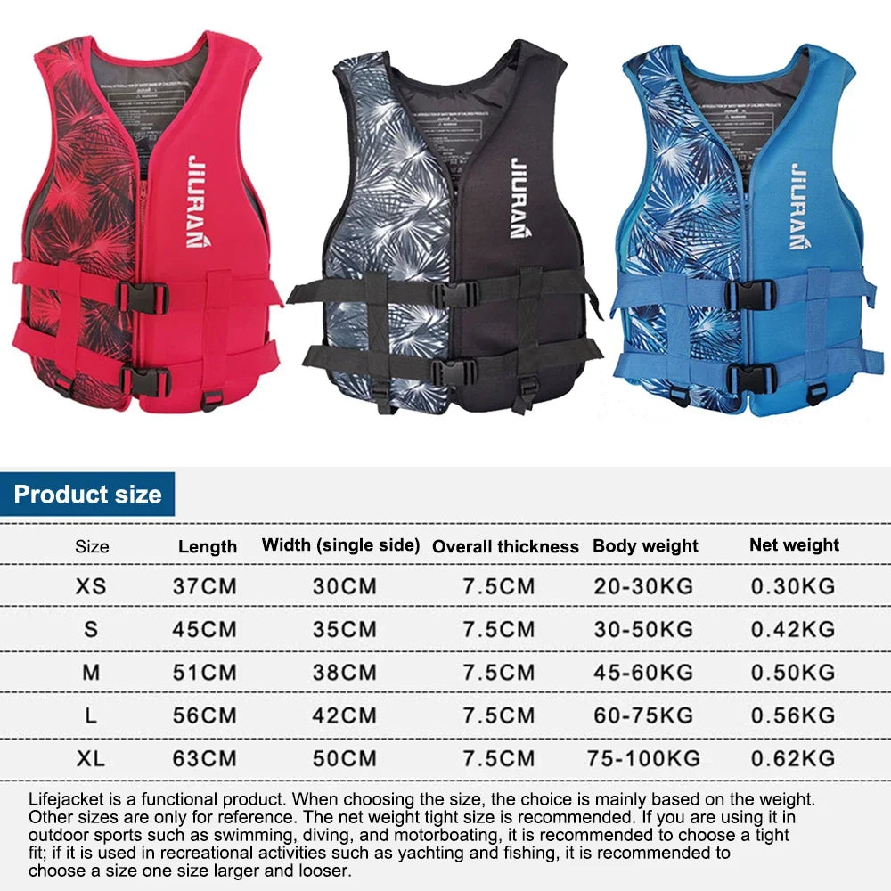 Adult Children Life Vest, Outdoor Water Safety Fishing Surfing Drifting Buoyancy Life Jacket